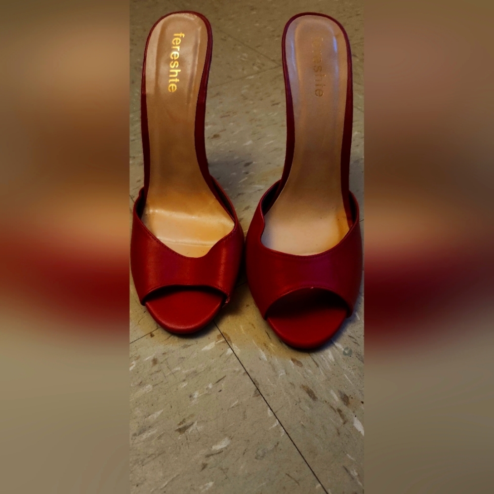 Women SIZE EU 44 RED STILETTO High Heels. WORN ONLY ONCE